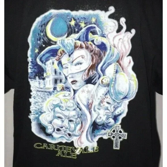 Lost Abbey Carnivale Mardi Gras LG San Diego Co brewery TShirt Art by Dominguez